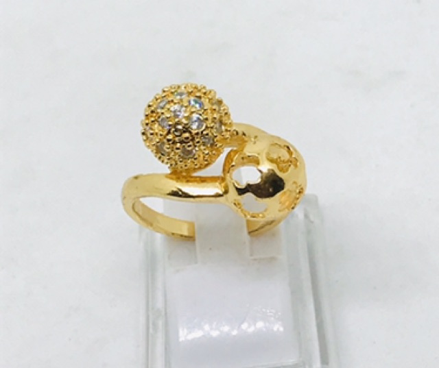 Cincin wanita //cincin pentol dua//perhiasan // cincin permata //cincin