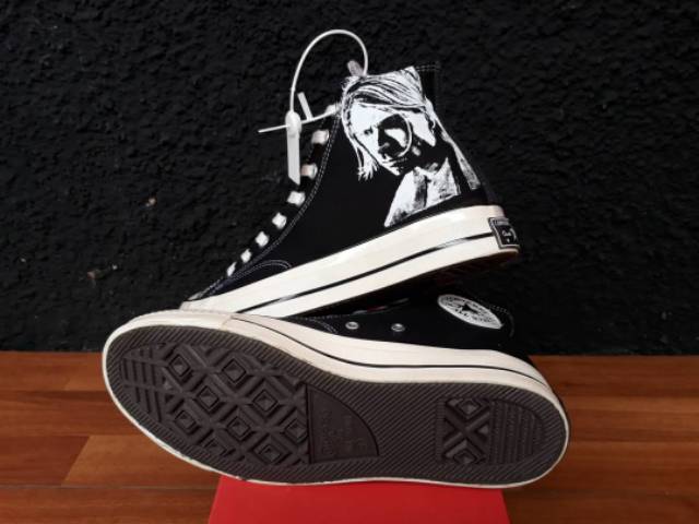 CONVERSE HIGH 70.S NIRVANA BLACK WHITE PREMIUM BNIB MADE IN VIETNAM SIZE 40/41/42/43/44