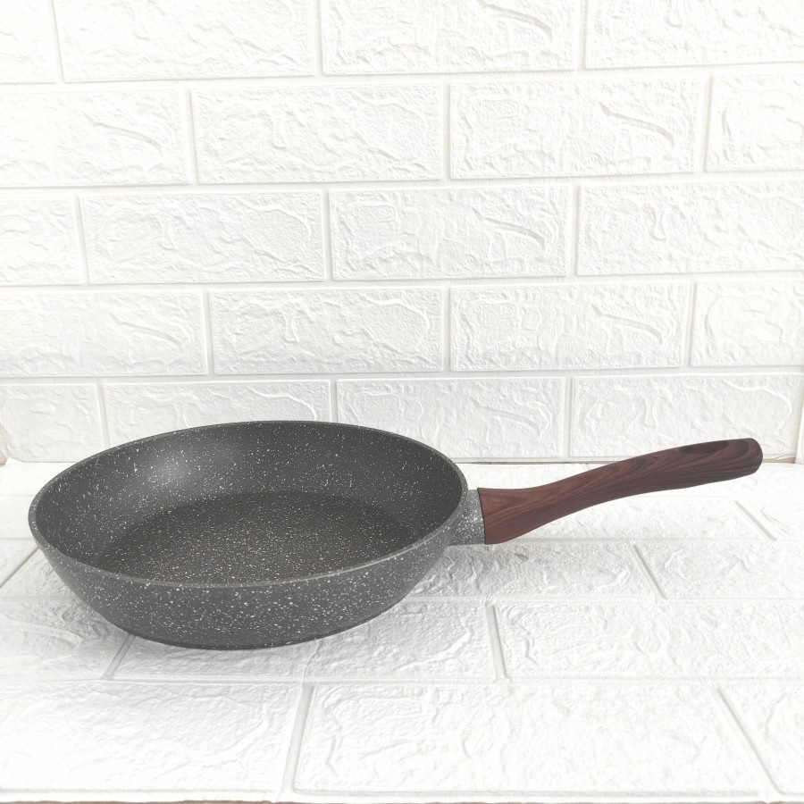 Cypruz Fry Pan Marble Panci Wajan Penggorengan Induksi Anti Lengket 18 cm, 20 cm, 22 cm, 24 cm, 26 cm dan 28 cm