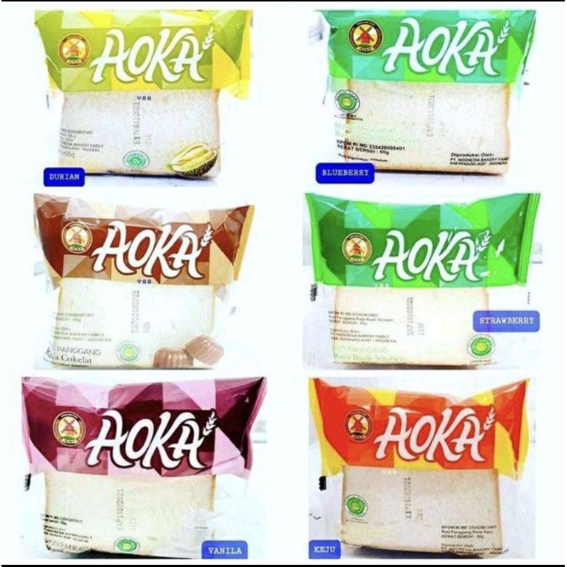 Ready Aoka Viral tawar dan panggang Varian Baru Rasa Keju Yang Lezat 60 gram