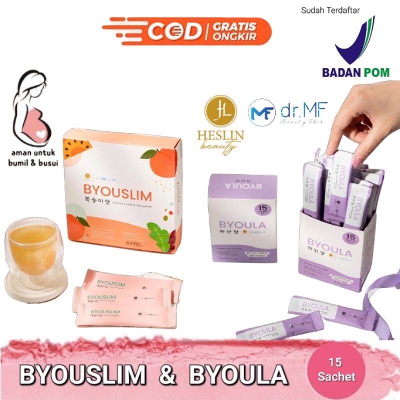 Byouslim Byoula Heslin Beauty dr MF Minuman Diet Fiber Collagen Drink Original