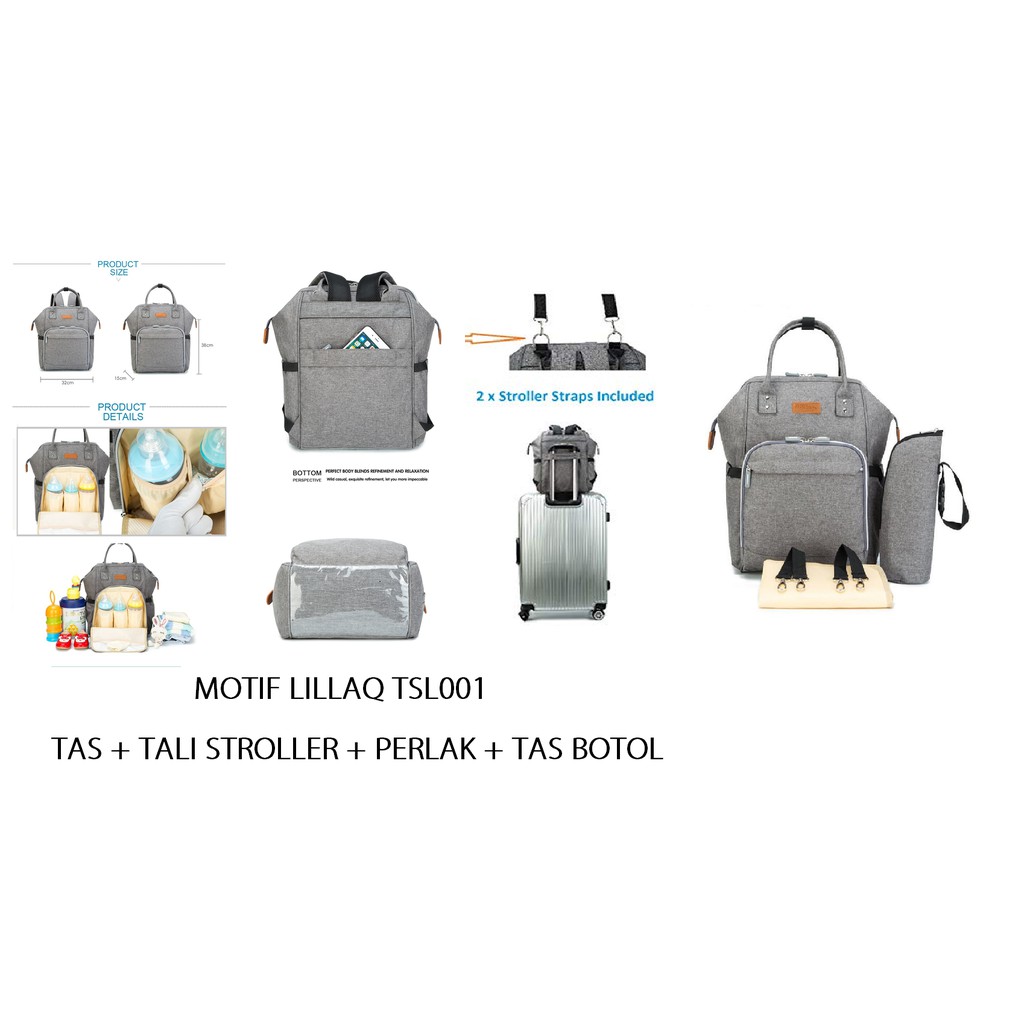 Tas Susu Unicorn Perlengkapan Bayi - Diaper Bag Backpack Mommy Unicorn Army Upgrade USB LILLAQ