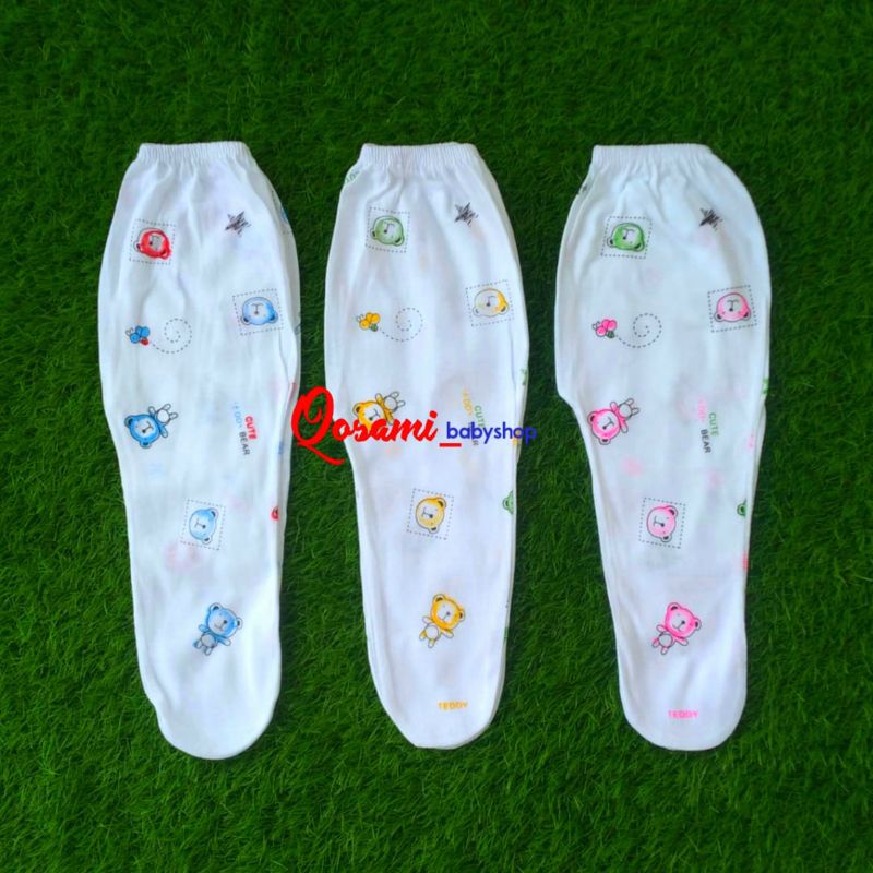 HAPPY TIME 3 pcs Celana Panjang Tutup Kaki Bayi Motif SNI