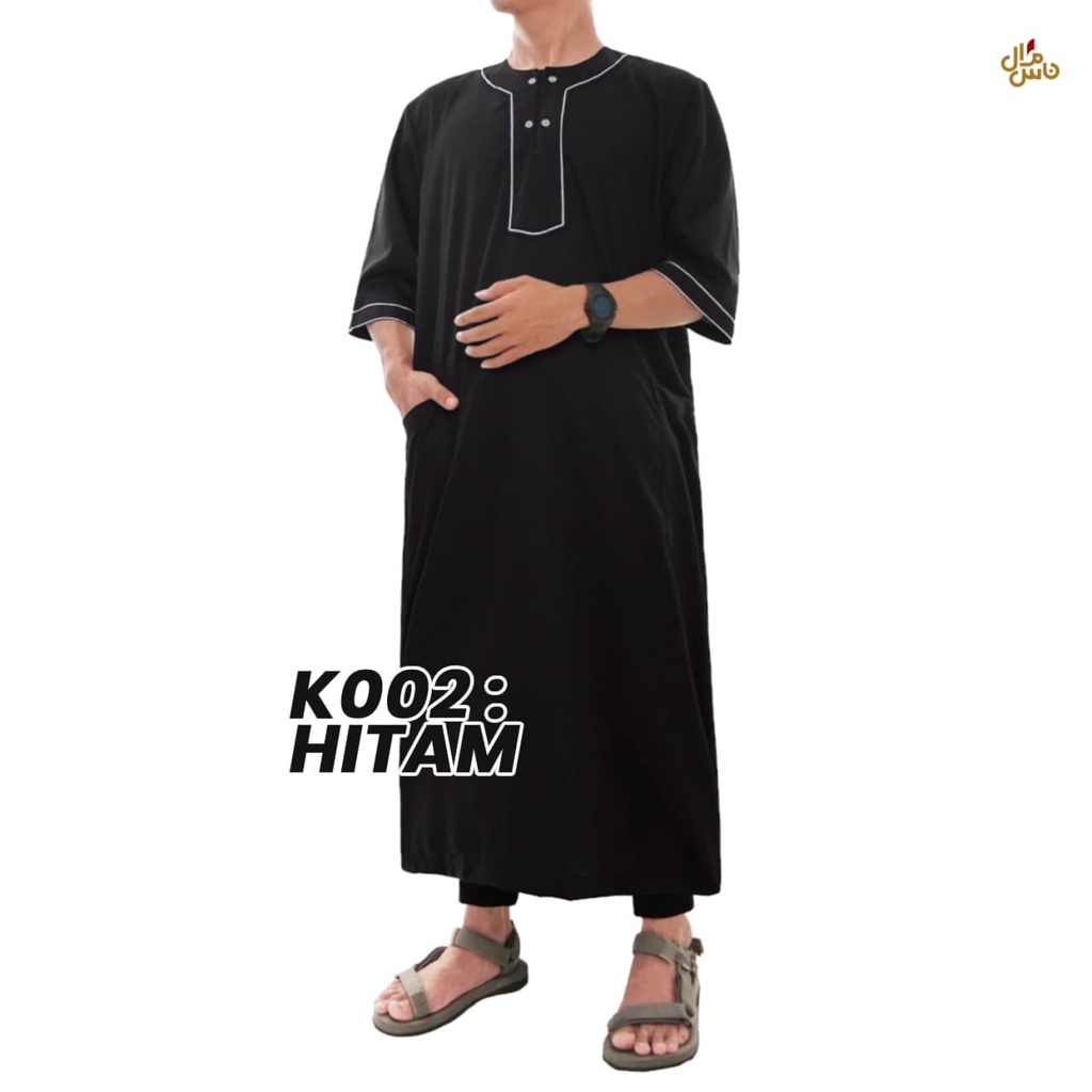 Baju Jubah Gamis Pria Saudi Model Fayyaz Qomishu Original Gratis Peci