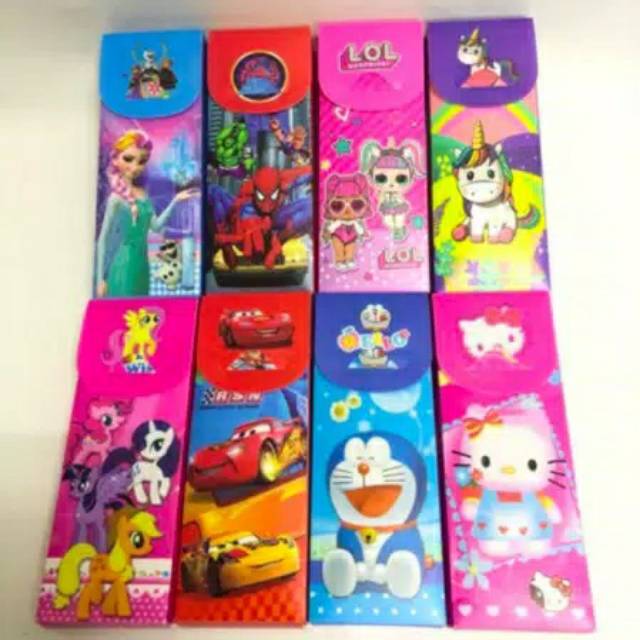 LS06  Kotak pensil rakit karakter cewe cowo