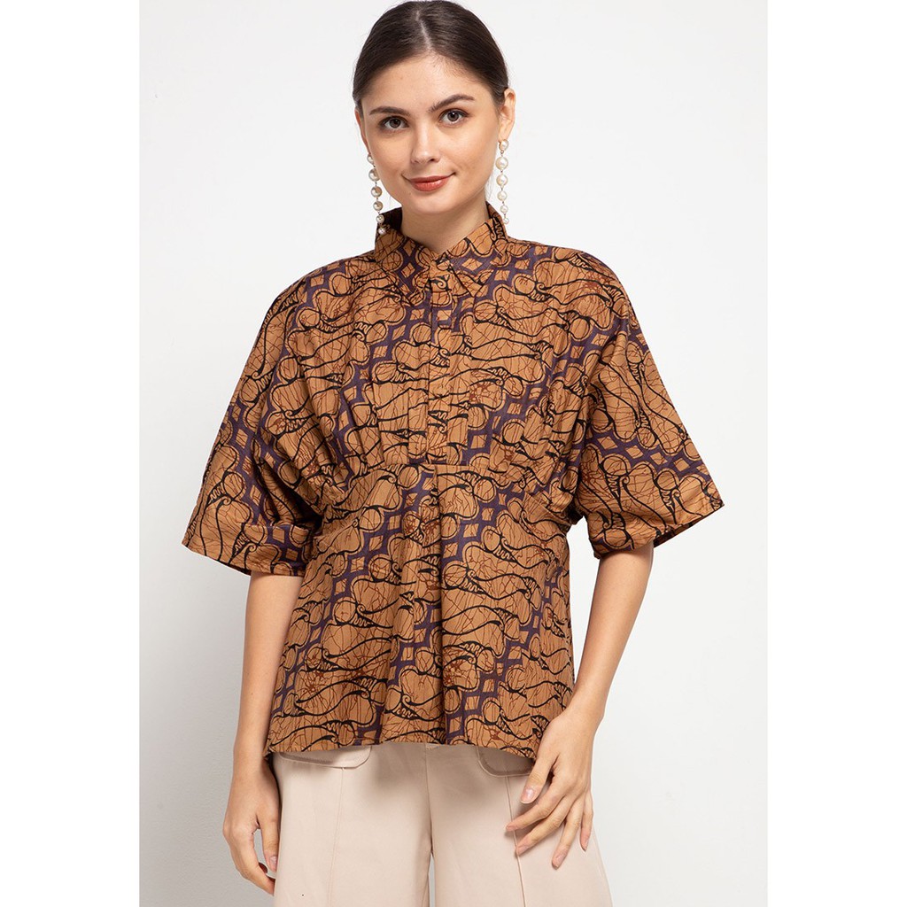 Vestiti Blouse Batik Eila Atasan motif Lombok Batik