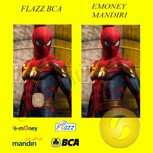 CUSTOM KARTU FLAZZ BCA GENERASI 2 ATAU EMONEY/SALDO 0 -SPDRMAN EDITION