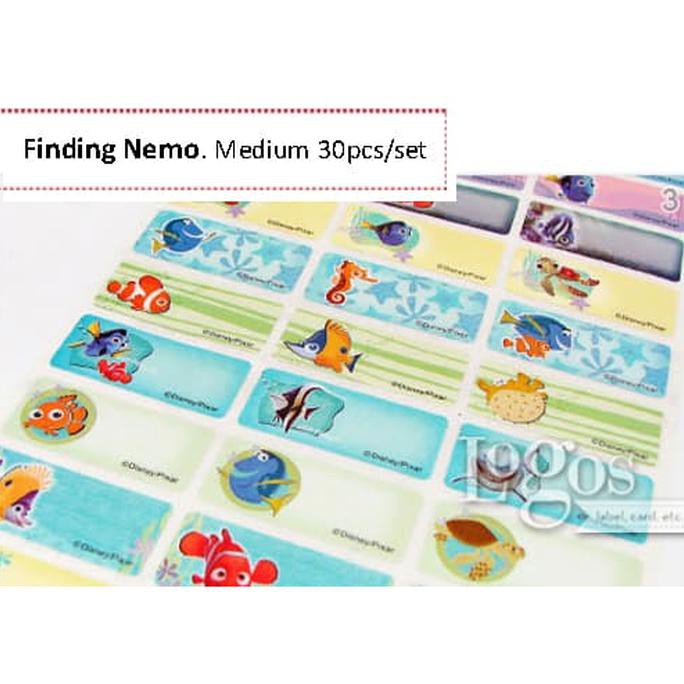 

Baru Finding Nemo Medium Name Label Stiker Disney Clown Fish Dory Under Sea Ayo Order