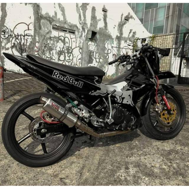 Stiker cutting Redbull satria fu striping Satria