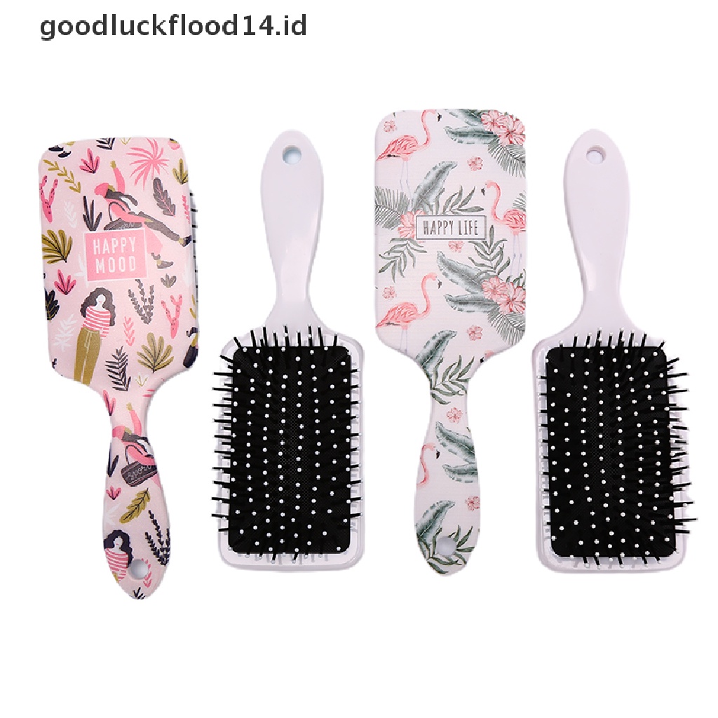 [OOID] Cute Animal Anti-static Hair Brush Massage Comb Shower Wet Detangle Hair Brush ID