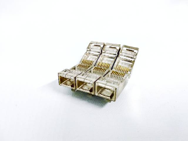 RJ45 Metal RVTech untuk Kabel LAN FTP STP Cat6 Outdoor sudah termasuk plug booth biru