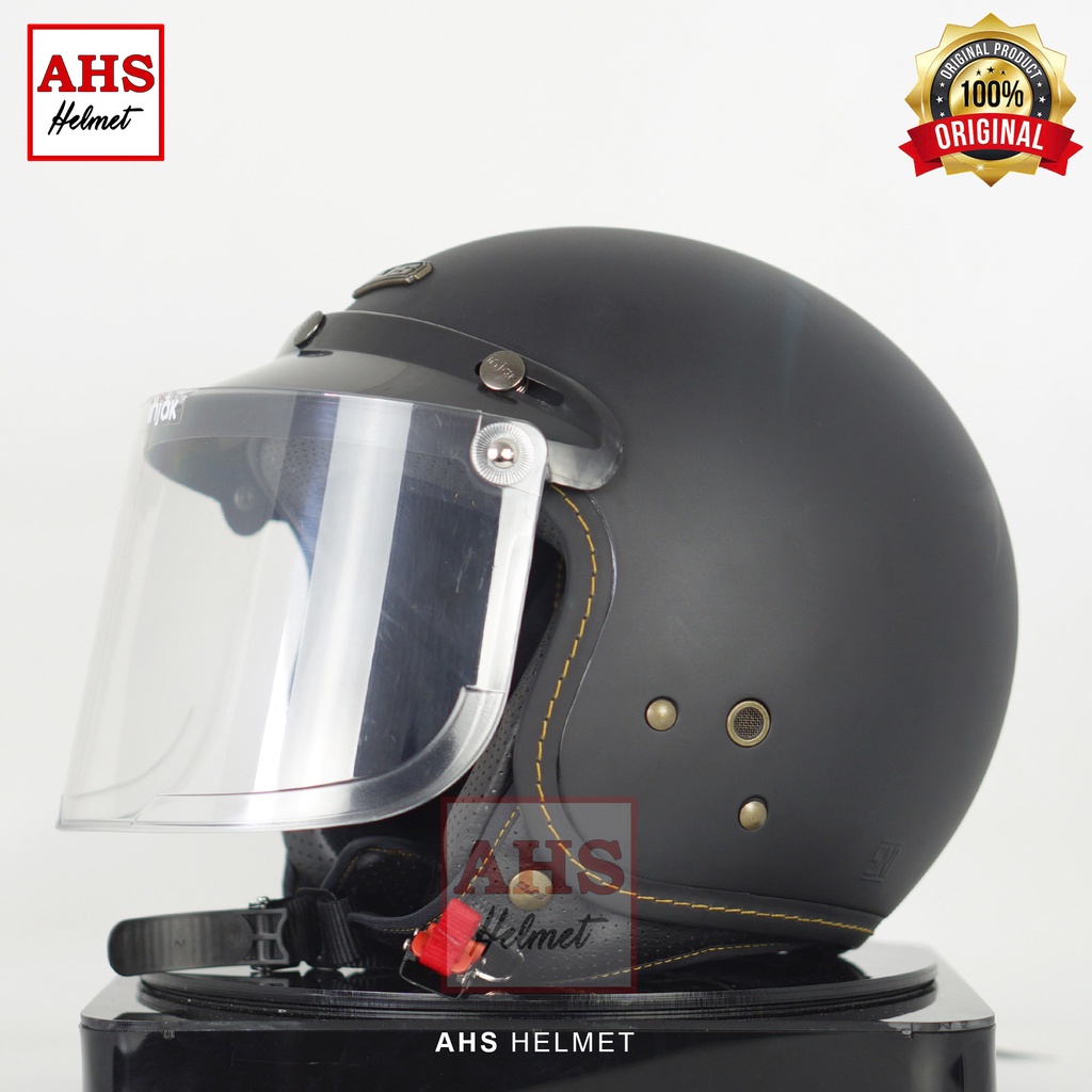 ( TERMURAH ) Helm Bogo NJS Bogo Retro Njs NR 80 Free Pet topi helm njs bogo helm retro dewasa njs-3