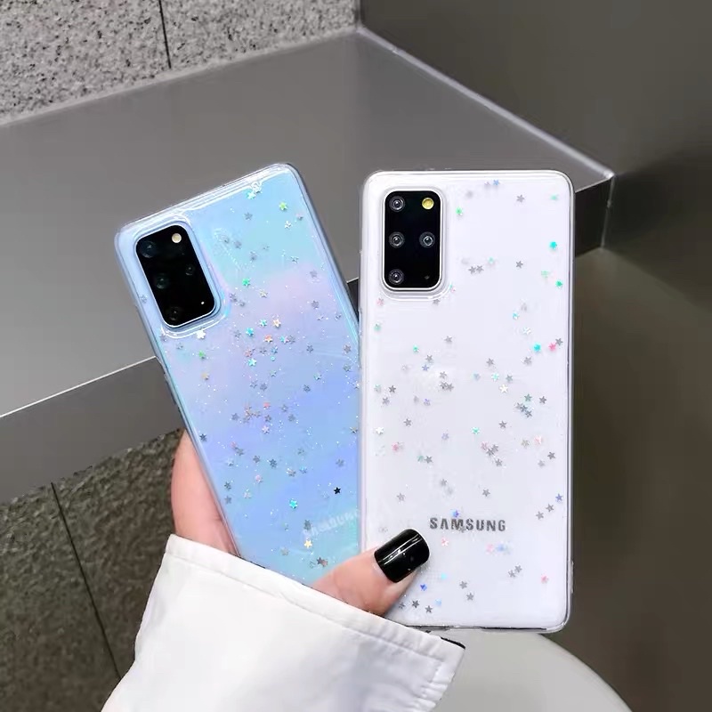 Glitter Star Case Iphone Oppo Vivo Xiaomi Samsung Huawei Realme A03s Y75 V23 S21 plus Ultra Note 10 20 S20 S10