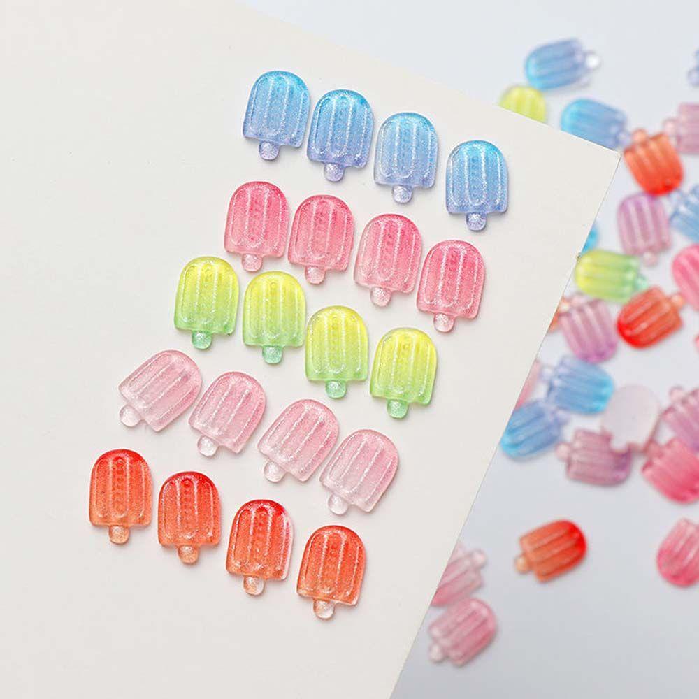 AUGUSTINA Augustina Es Krim Dekorasi Kuku Gradien 20pcs/lot 3D DIY Manicure Aksesoris Kristal Nail Charms