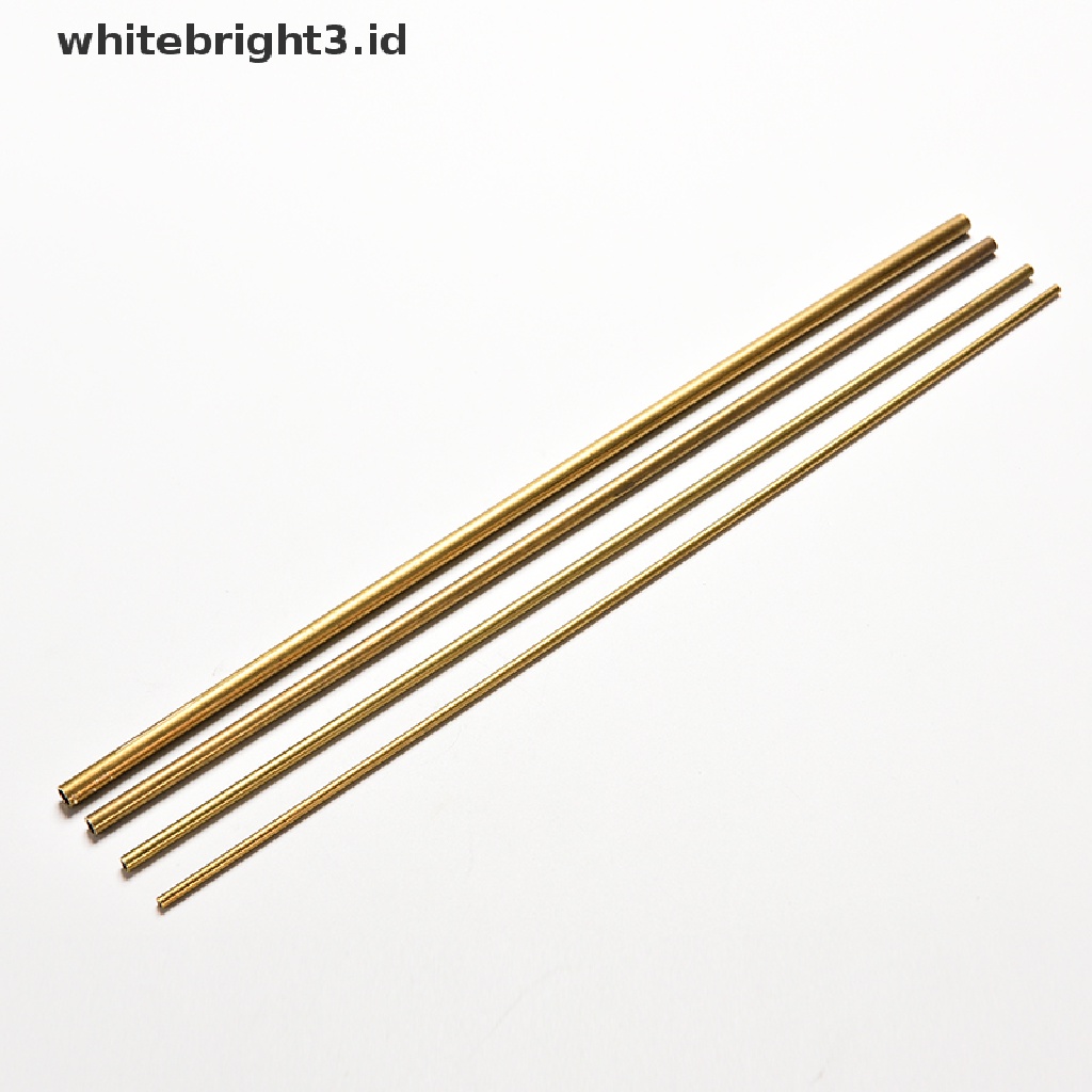 (whitebright3.id) Tabung Pipa Kuningan Bulat 2mm 3mm 4mm 5mm Panjang 300mm Dinding 0.5mm