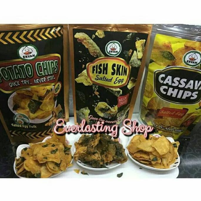 

ERVAN POTATO CHIPS SALTED EGG ( KERIPIK KENTANG RASA TELUR ASIN )