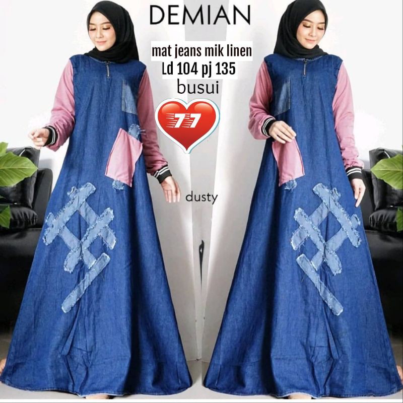 DEMIAM MAXI JEANS MIK LINEN