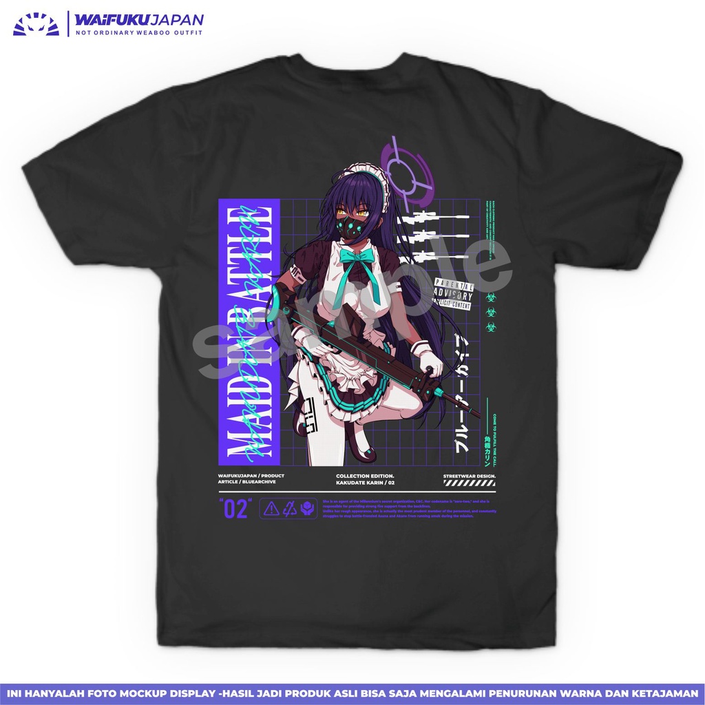 T-shirt Kaos Blue Archive - Kakudate Karin " Battle Maid "