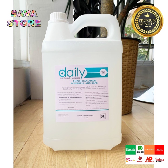 Desinfektan Cairan Antiseptik DAILY Reguler 5 Liter Refill siap pakai - Disinfectant Disinfektan