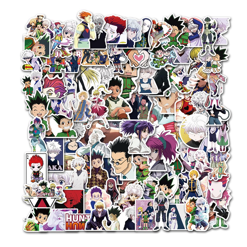 

100 Pcs Stiker Motif Anime Hunter X Hunter Tahan Air Untuk Laptop Sepeda Skateboard Mainan Anak
