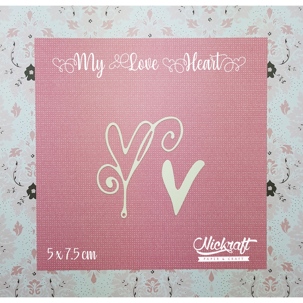 

MY LOVE HEART - Bahan Scrapbook Swirl Hati