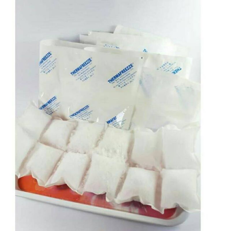 Thermafreeze ice pack lembaran mini pendingin pengemasan barang ukuran sel 6 cm × 5cm