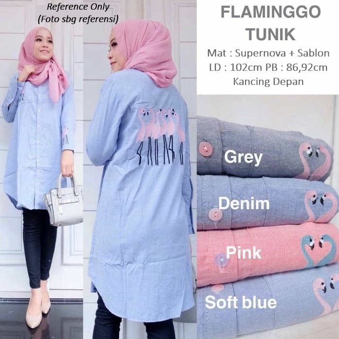 Murah Flaminggo Tunik - Soft Blue