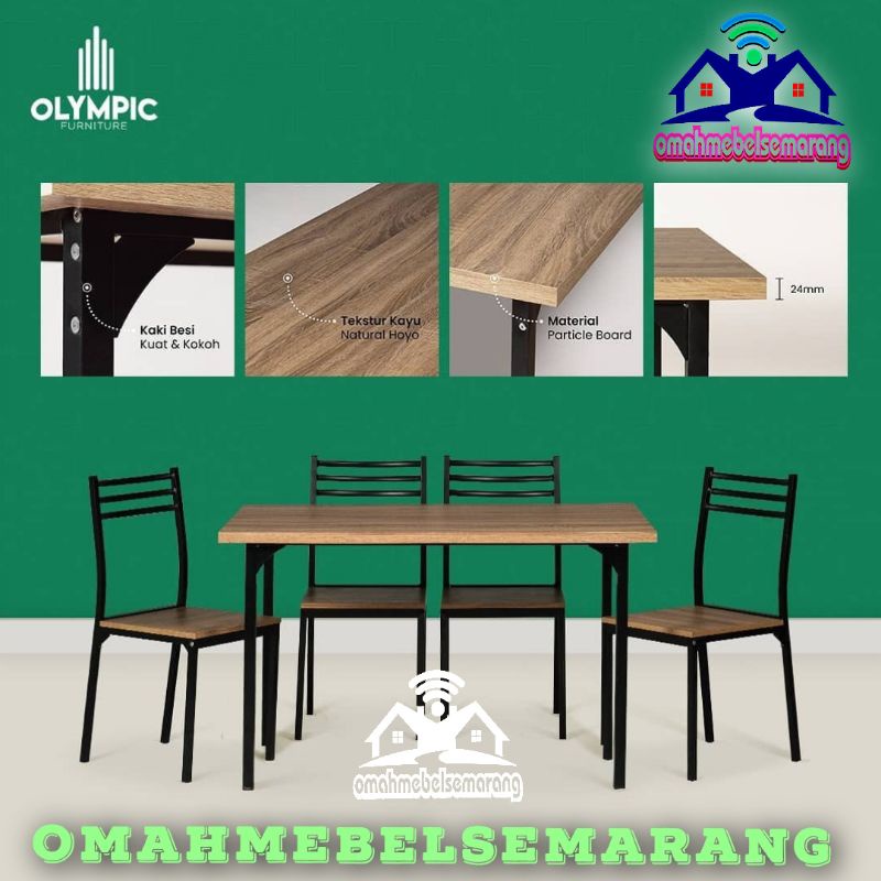 Set Meja makan OLYMPIC DTM EIRA Dining set minimalis modern
