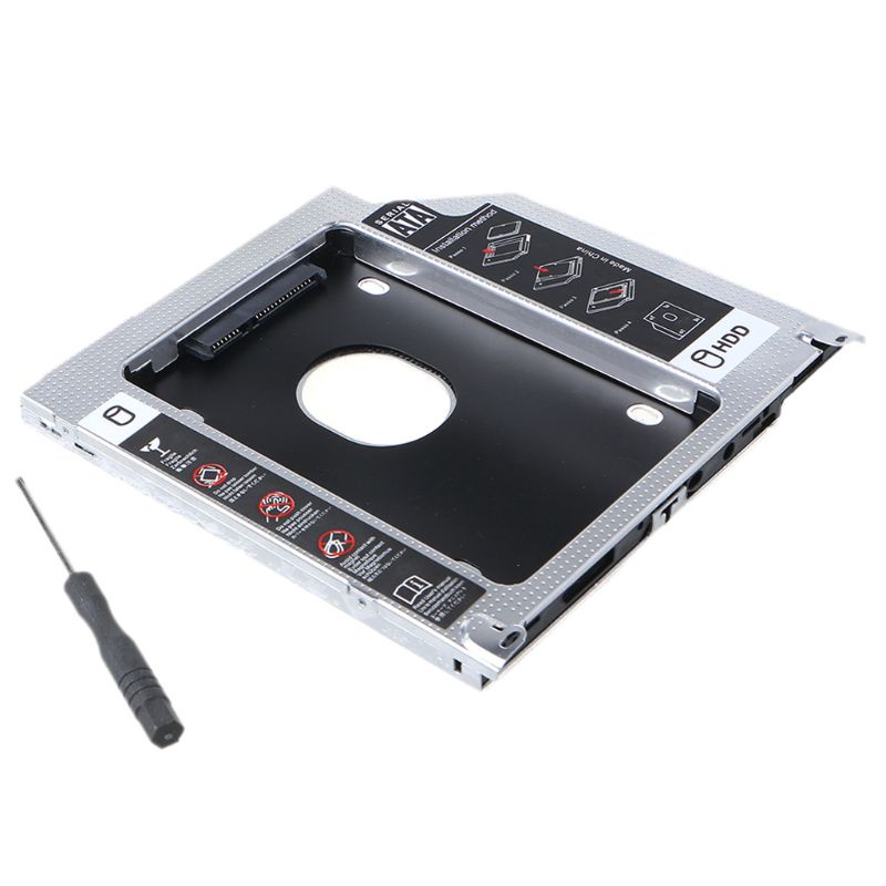 Btsg Aluminium Universal HDD Caddy 9.5mm Hard Disk Drive Box Enclosure DVD Adapter Kandang SSD Untuk A1278 A1286 A1297