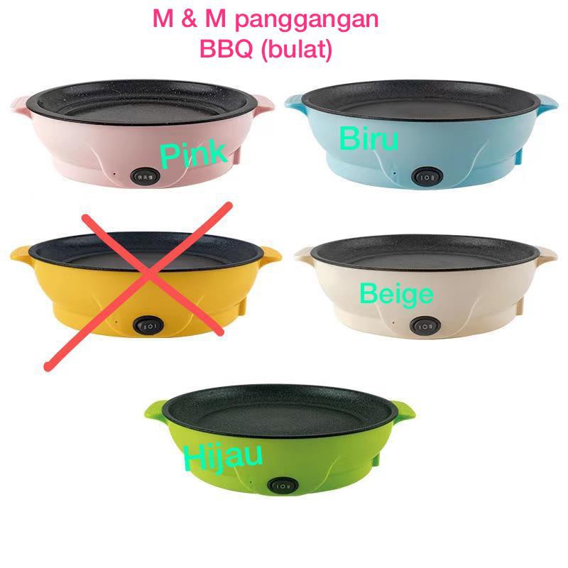 M &amp; M KOREAN PAN MULTIFUNGSI PANCI BBQ ALAT PANGGANG ELECTRIC GRILL 22CM