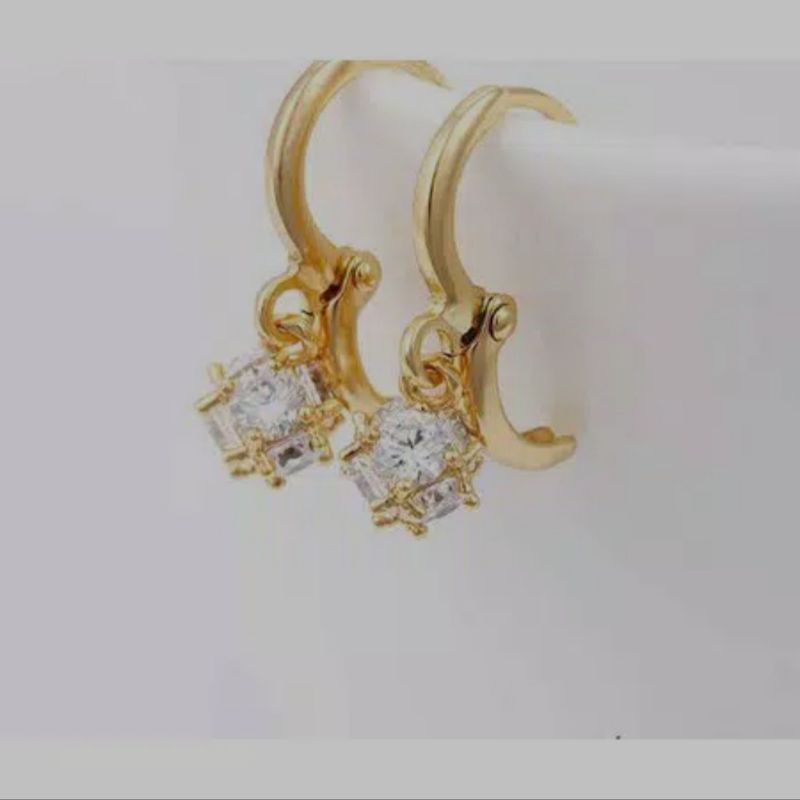 Anting Perhiasan Permata Emas Wanita - Earrings Jewerly Mewah - Xuping Anti Karat