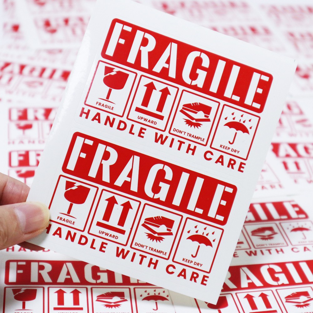 [50Pcs/Pack] Sticker Fragile Handle With Care / Stiker Label Pengiriman