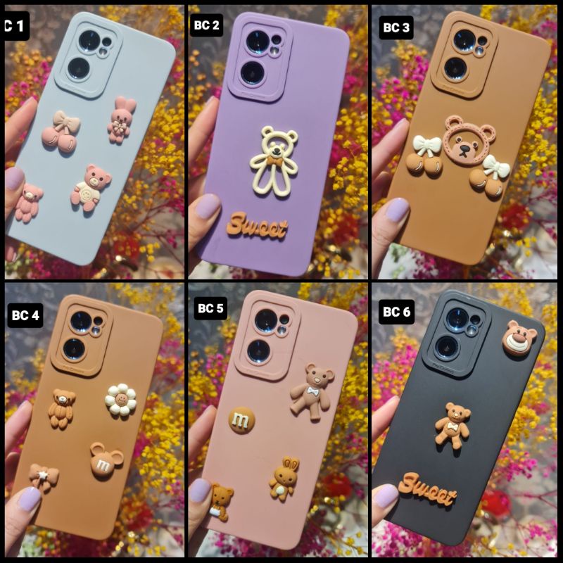 BC Softcase PRO Camera 3D bear cookies  Reno 7 4G Reno 75G Realme C2 C21Y C31 C35