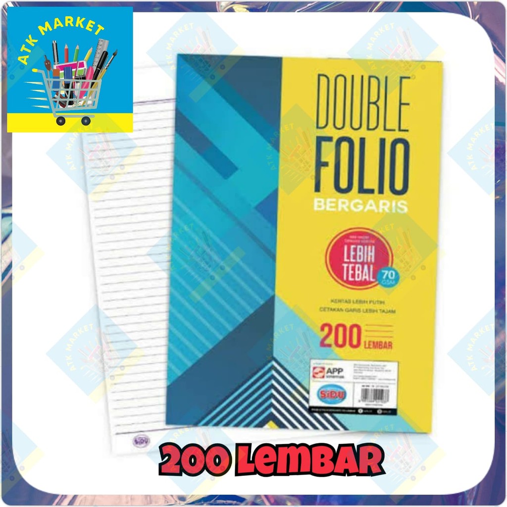 Jual Ecer Double Folio Bergaris Kertas Bergaris Folio Sidu Kiky