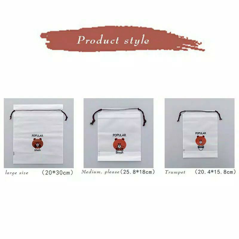 Pouch Travel Organizer Zipper Bag Tas Serbaguna Kantong Serut Waterproof