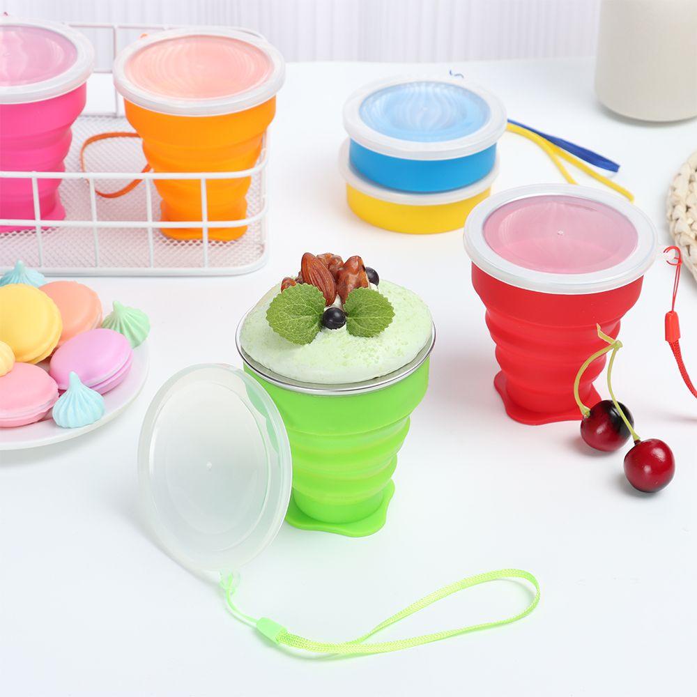 Solighter Collapsible Silicone Cup Portable Travel Telescopic Dapur Minum Mug