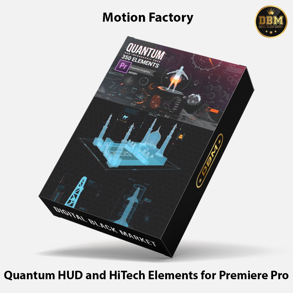 Motion Factory - Quantum HUD and HiTech Elements - Premiere Pro (Extension)