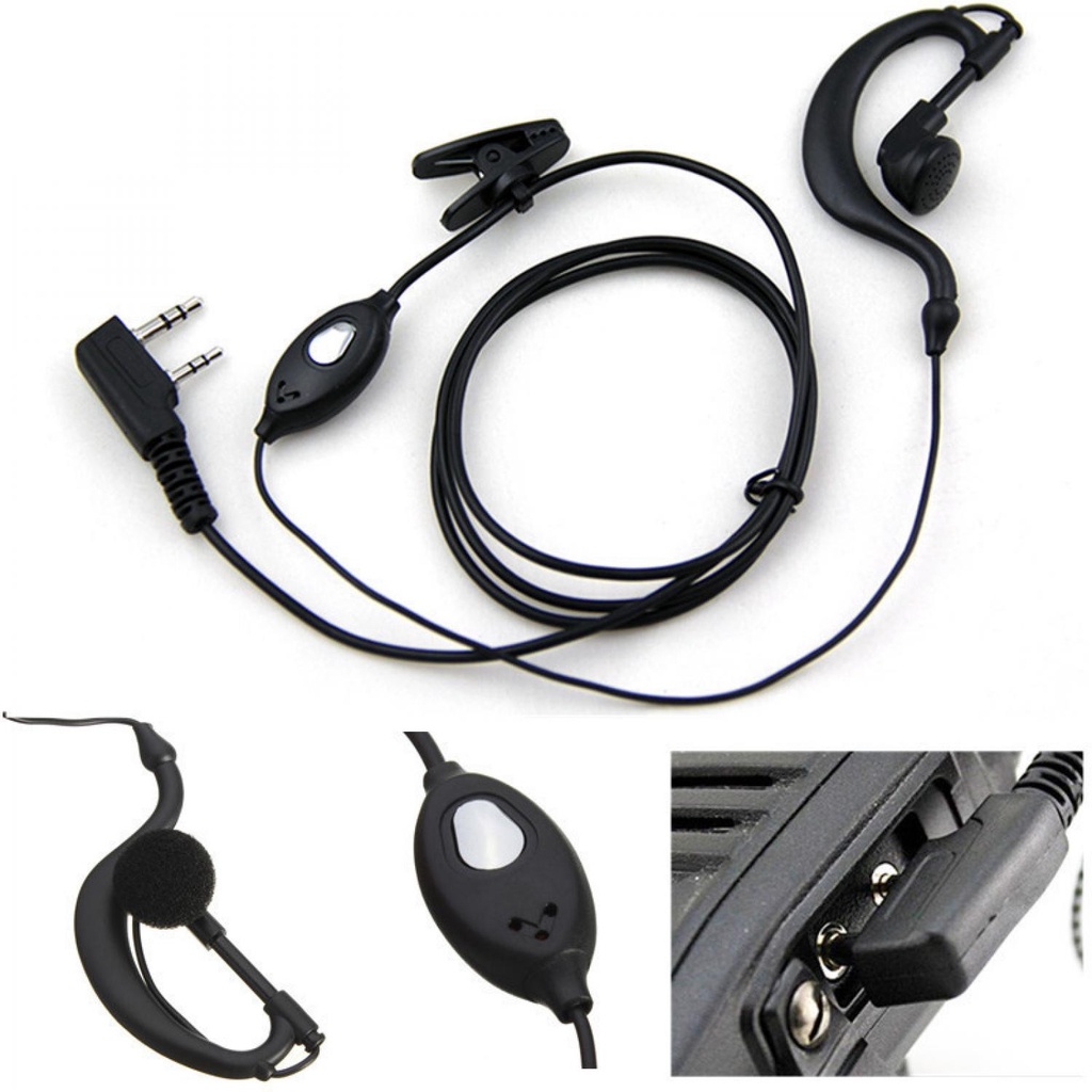 Earphone Walkie Talkie BAOFENG BF 888S UV-5R UV3R UV-5RE UV-6R UV-82 HEADSET HT BAO FENG BF-888S - COD