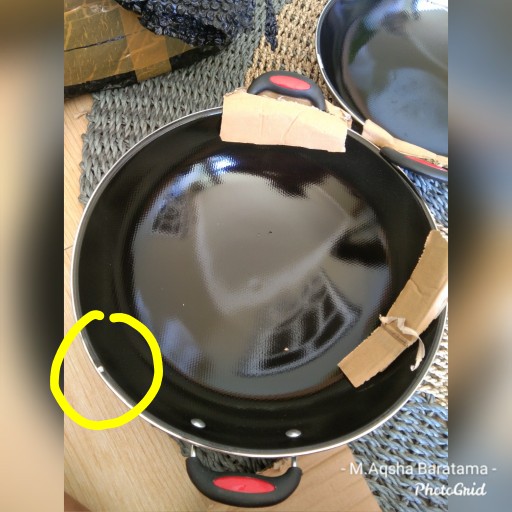 Wajan Enamel Anti Gores  34 Cm (gsf) Anti Lengket Wajan Kuping Murah