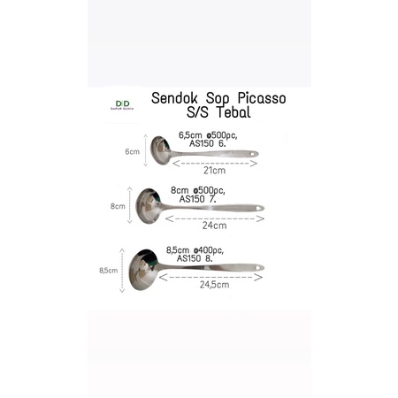 Sendok sop stainless  picasso tebal