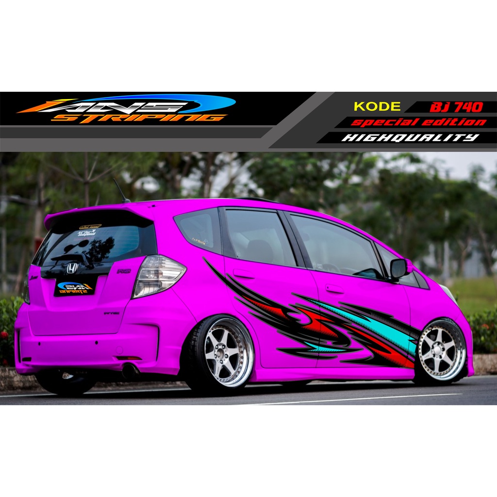 STIKER VARIASI MOBIL HONDA BRIO AGYA JAZZ AVANZA YARIS / DECAL STICKER MOBIL JAZZ / STIKER MOBIL