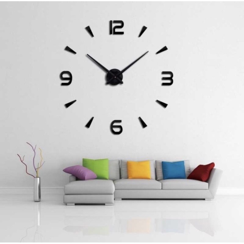 Jam Dinding Tempel Besar DIY analog 3D Giant Modern Clock - Jam Dinding DIY 3D