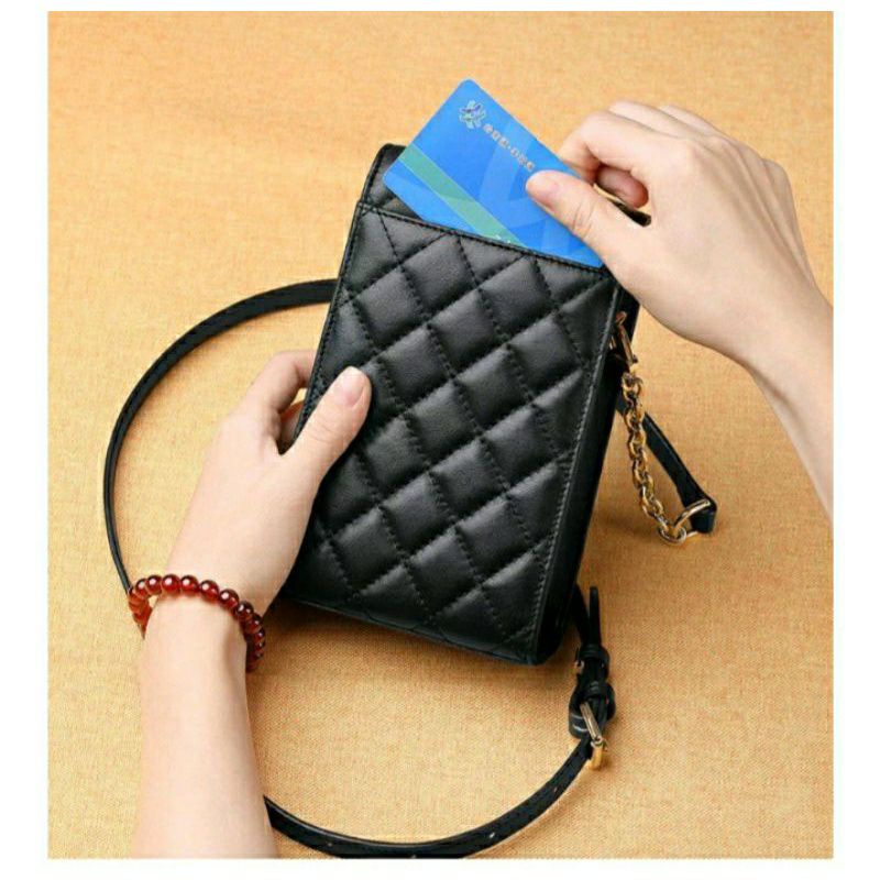 Tas Selempang Wanita Chacha Jait Jait - Tas Mini Masuk Hp Card Holder