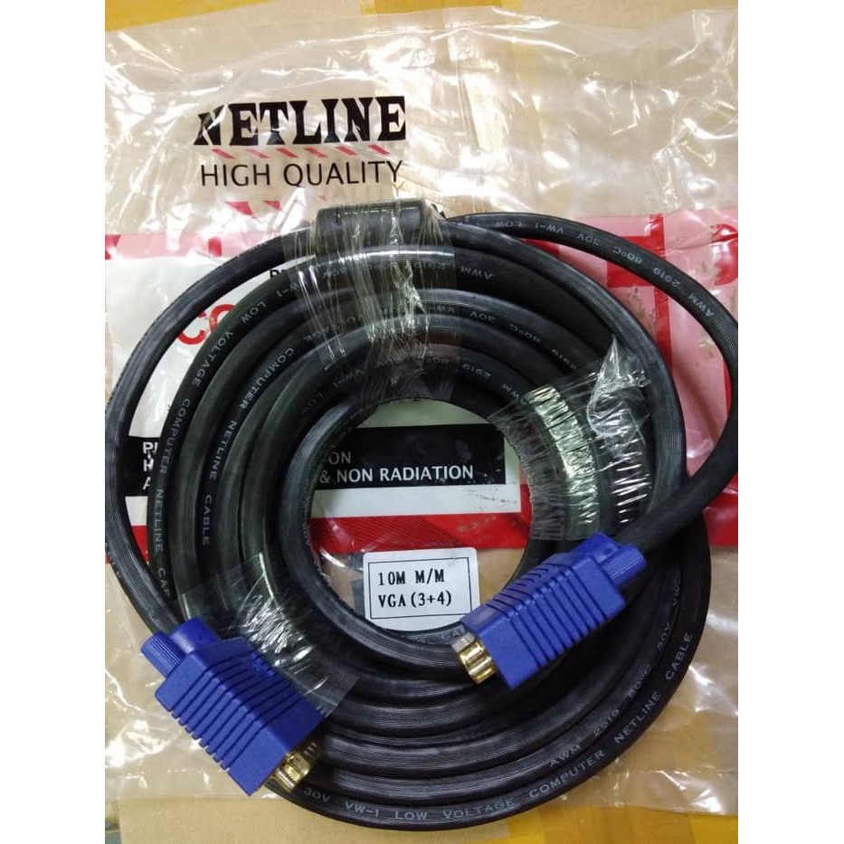 Netline Kabel VGA 10Meter Gold Plated