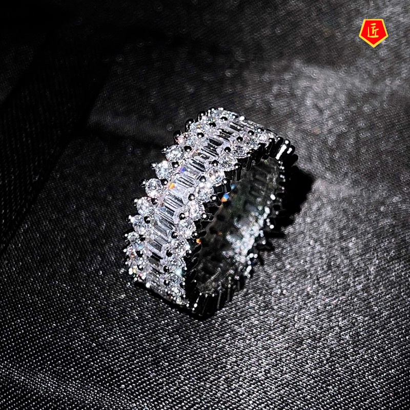 [Ready Stock]Inlaid Diamond Ring Creative Fashion