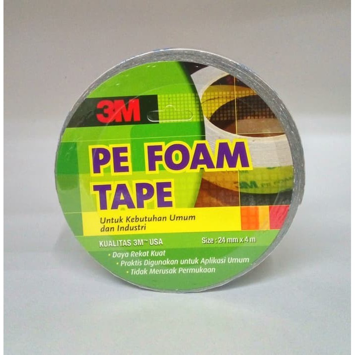 DOUBLE TAPE 3M DOUBLE SIDED Polyethylene PE Foam Tape 24 mm x 4 M DOUBLE TAPE BUSA 3M DOUBLE TIP