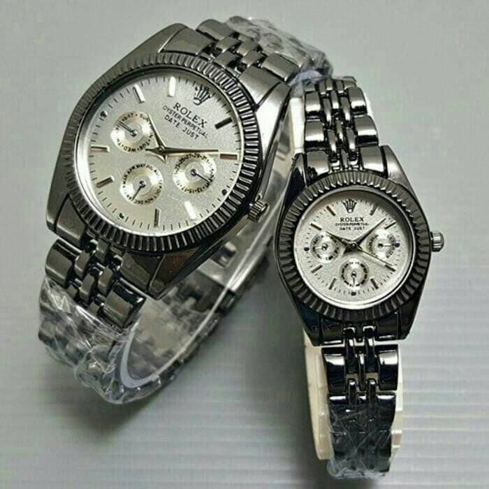 jam tangan coupel murah stainless rolex pasangan couple watch