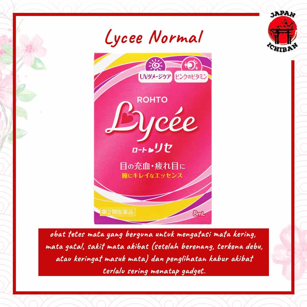 Rohto Lycee Tetes Mata Original Jepang untuk Mengatasi Kelelahan dan Kekeringan Mata
