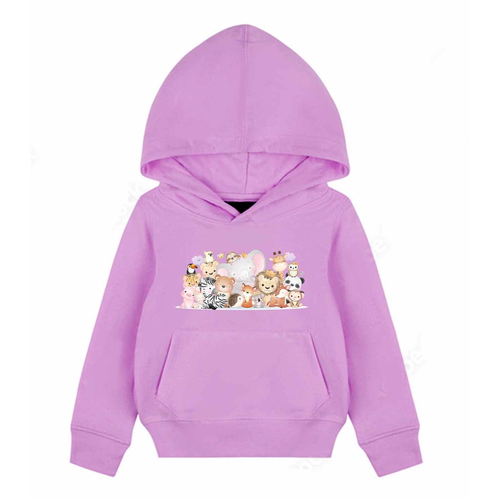 Hoodie Anak Animals Sweater Pakaian Fleece M - XL