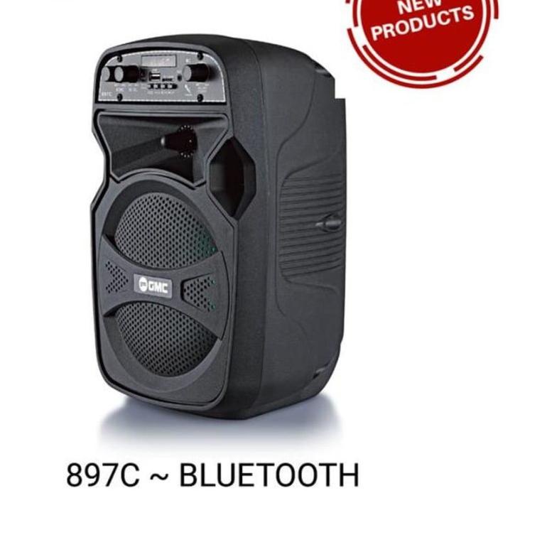 TERBAIK ♝  SPEAKER BLUETOOTH KARAOKE 8 INCH GMC-897C BONUS MIC KABEL X-BASS//SPEAKER KARAOKE//SPEAKE